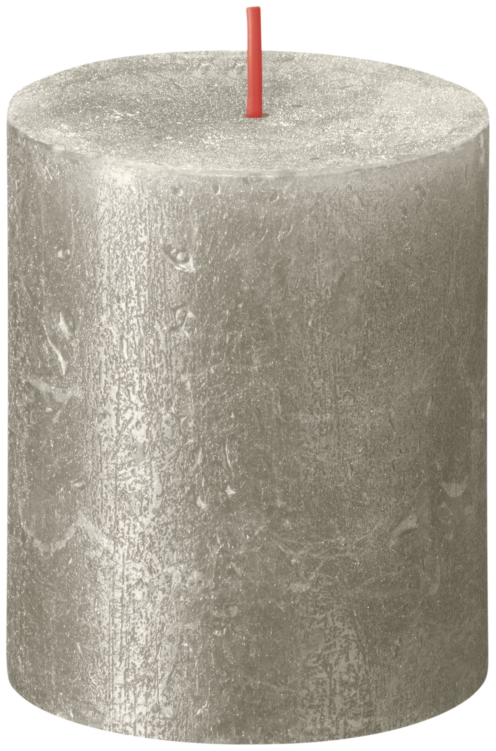 Свеча столбик Bolsius 80х68 мм Metallic Champagne