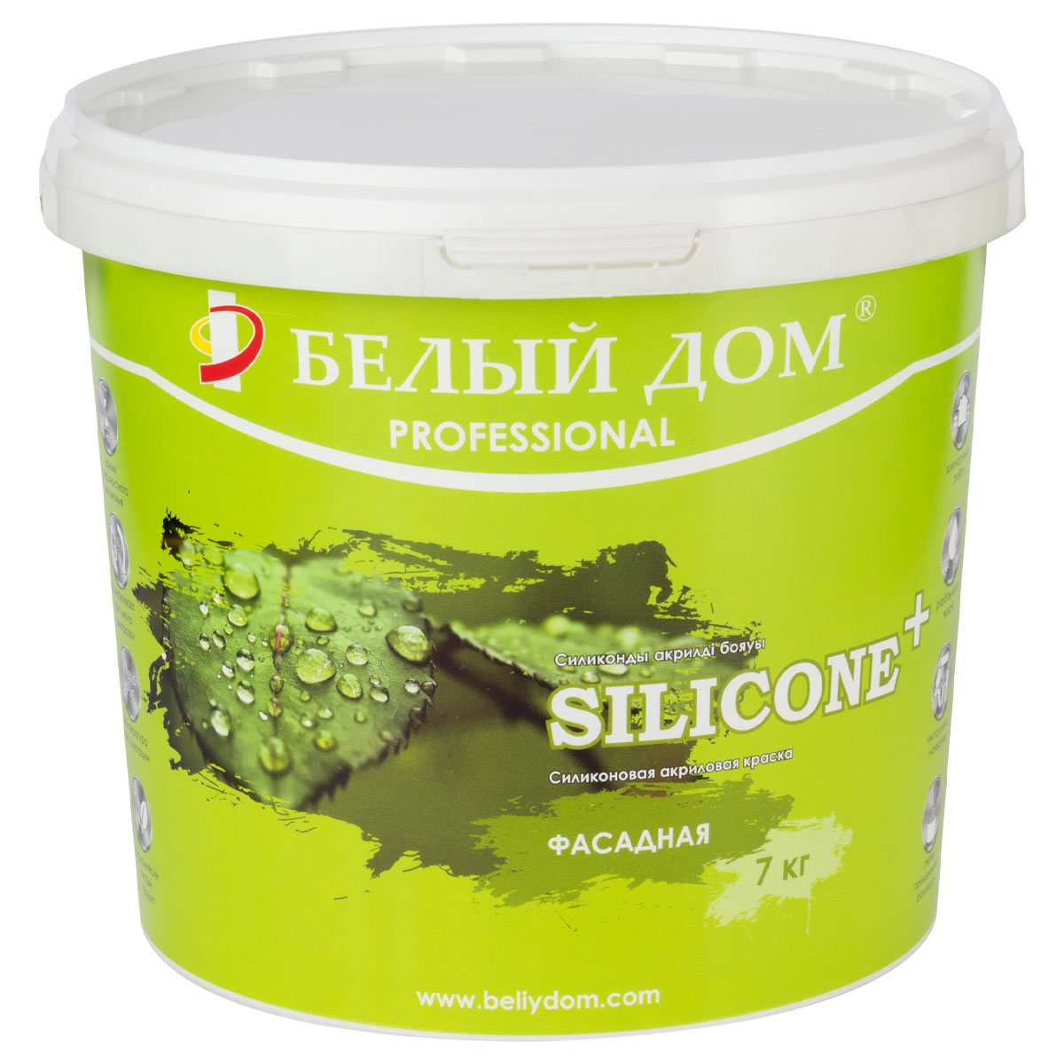 Краска акриловая силиконовая Белый Дом SILICONE+Фасад 7 кг