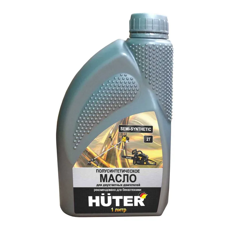 Масло полусинтетическое для двухтактных двигателей,для техники Huter, 1л.