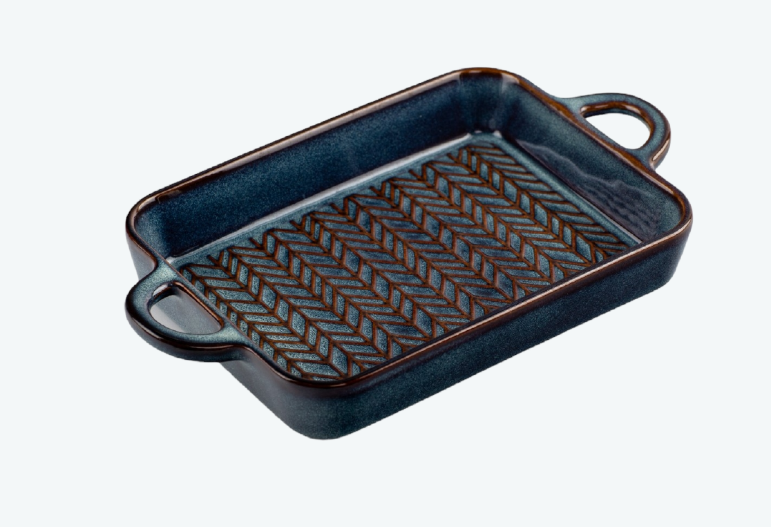 Форма для запекания керамическая GLAZE 32x18.5x4см прямоугольная ABG006