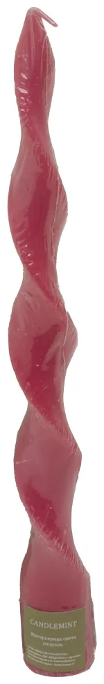 Свеча интерьерная спираль CANDLEMINT 2,2х25 см красная