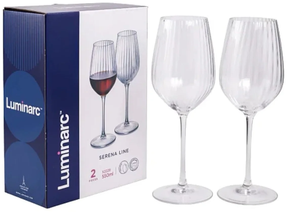 Набор бокалов для вина Luminarc SERENA LINE 2шт 550мл X2229