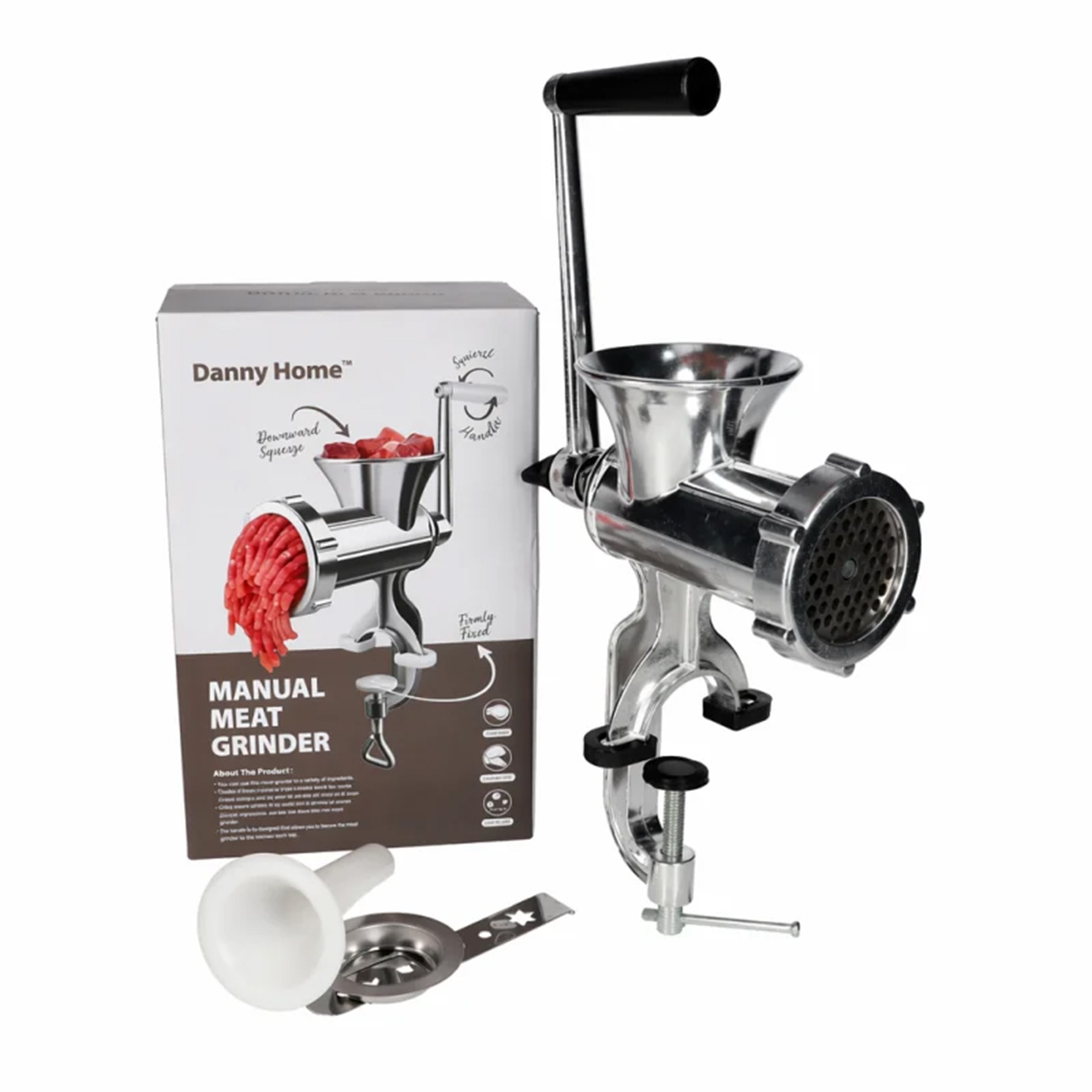 Мясорубка ручная DH металл 26,5х25х10 см DH4203-NATURAL