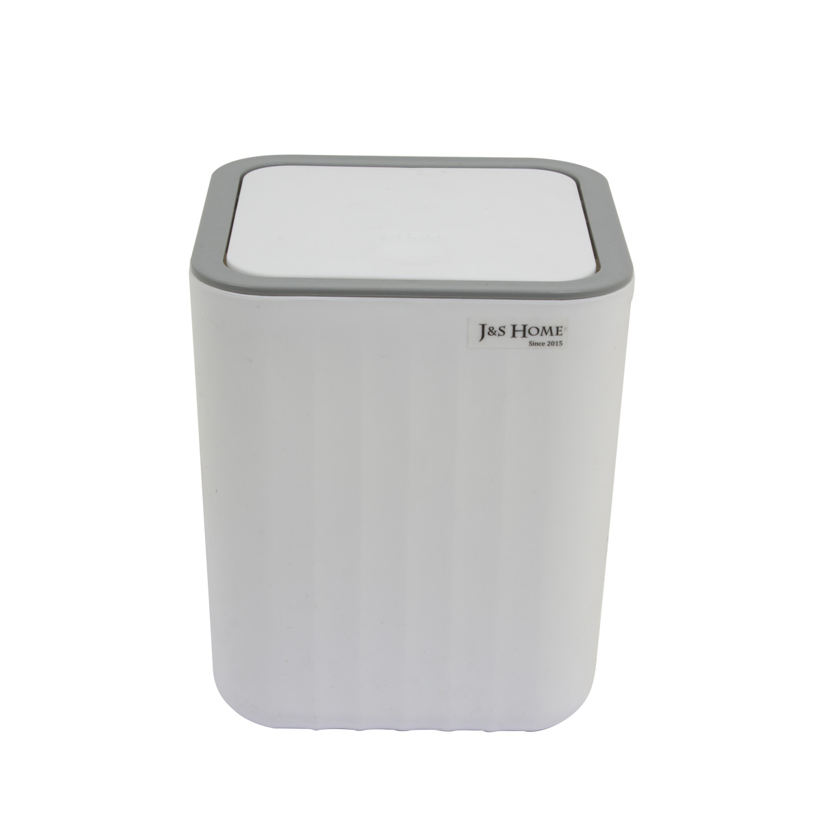 Контейнер для мусора настольный J&S Home Wawe pattern пластик белый JS185183