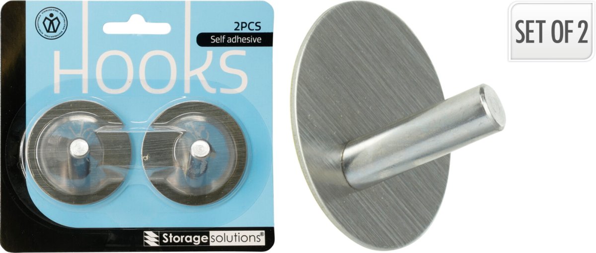 Набор крючков для ванной Storage solution 5х5х3,1 см 2 шт. хром C80654190