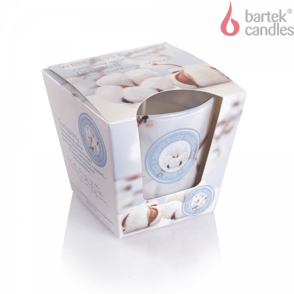 Свеча BARTEK Ароматизированная в стакане Wellnes@Beauty