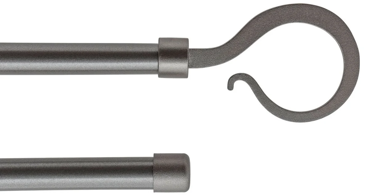 Карниз телескопический двойной Luance ATELIER 120-210 см D19 серый 7968210938