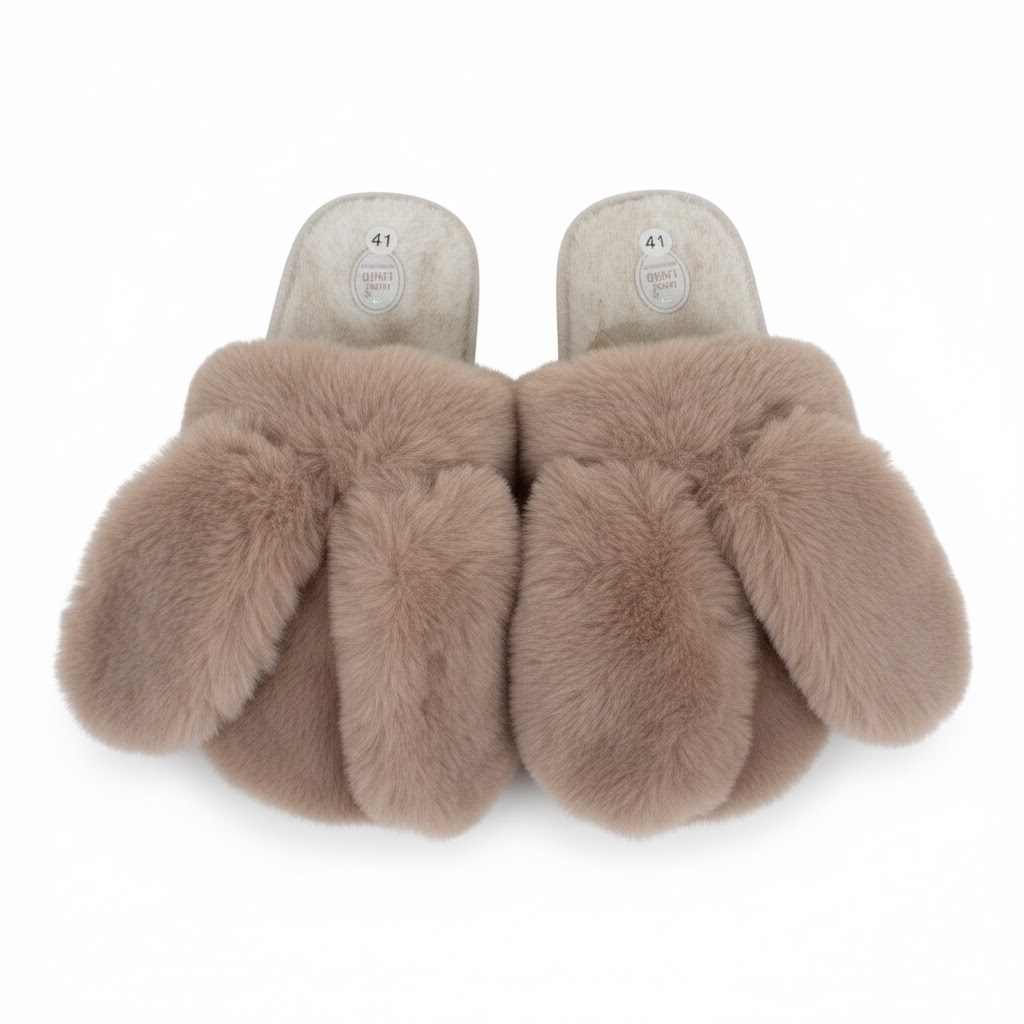 Тапочки LuckyLand домашние женские р-р 36-41 ореховый 5069 W-C-LPVC