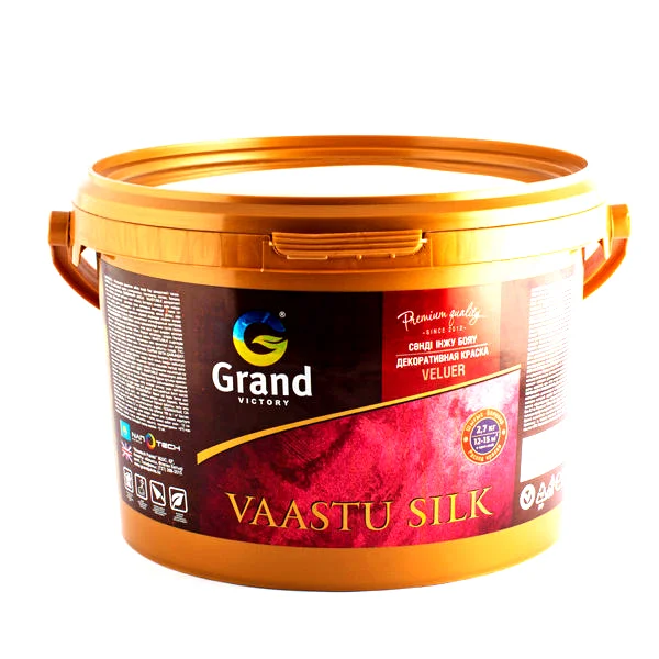 Декоративное покрытие "Veluer VAASTU SILK" Белое золото 2,7 кг