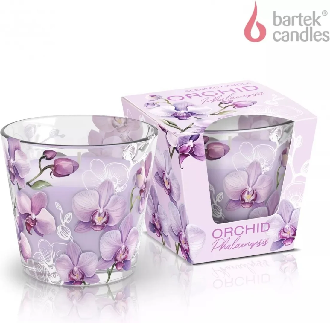 Аромасвеча BARTEK в стакане Орхидея Фаленопсис 115 гр (Orchid Phalaenopsis )