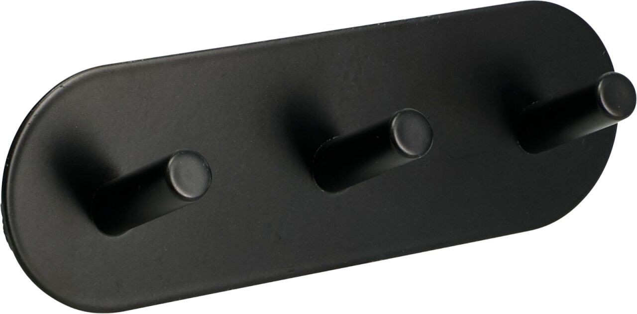 Планка Storage solution 14,4х4,8х3 см. с 3 крючками черный C80654210