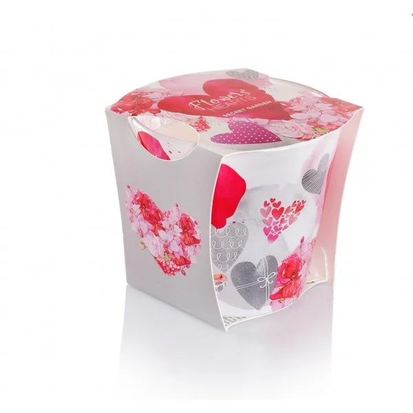 Аромасвеча BARTEK в стакане 115 г Flowers Hearts