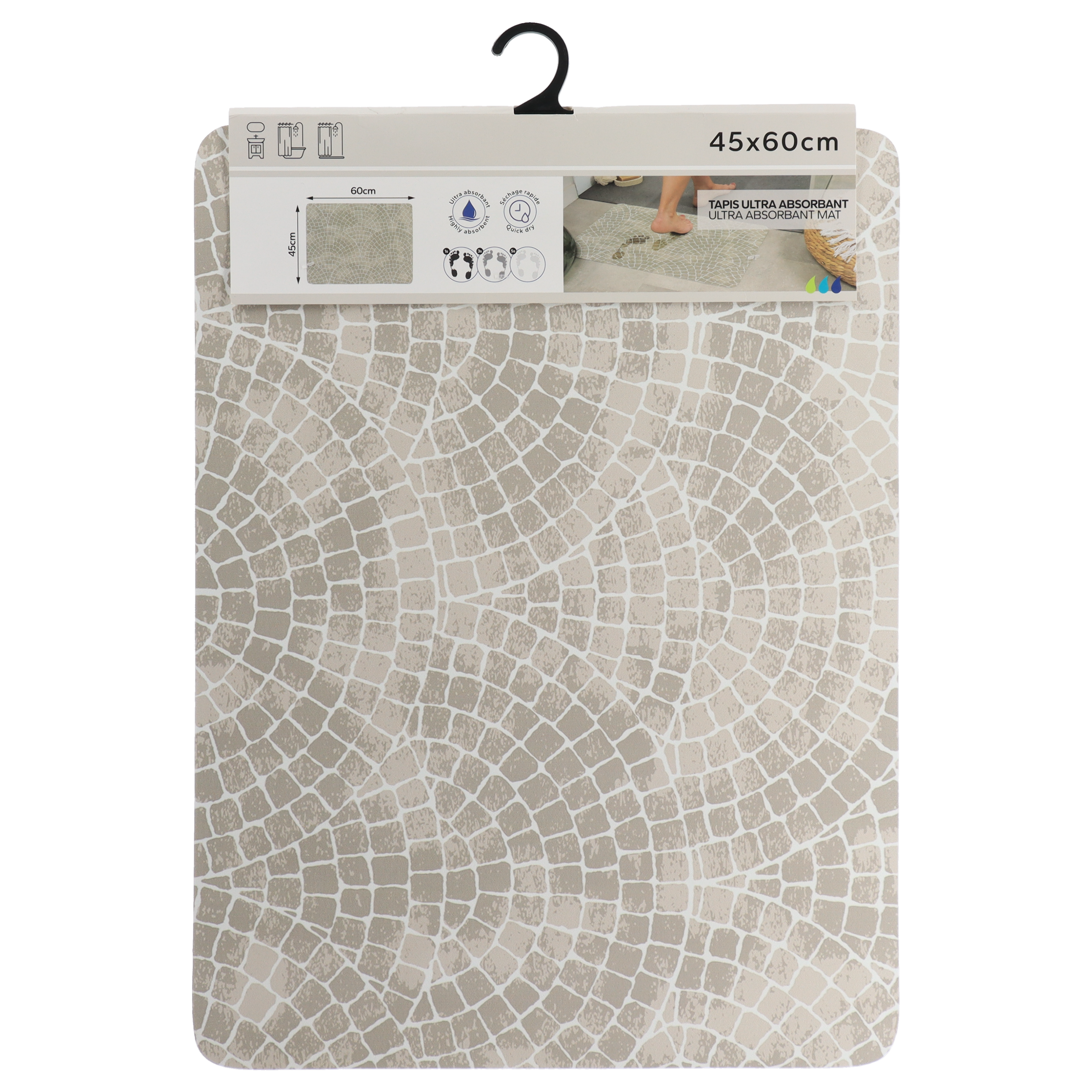 Коврик для ванной Tendance BEIGE MARBLE EFFECT 45х60 см 7610817