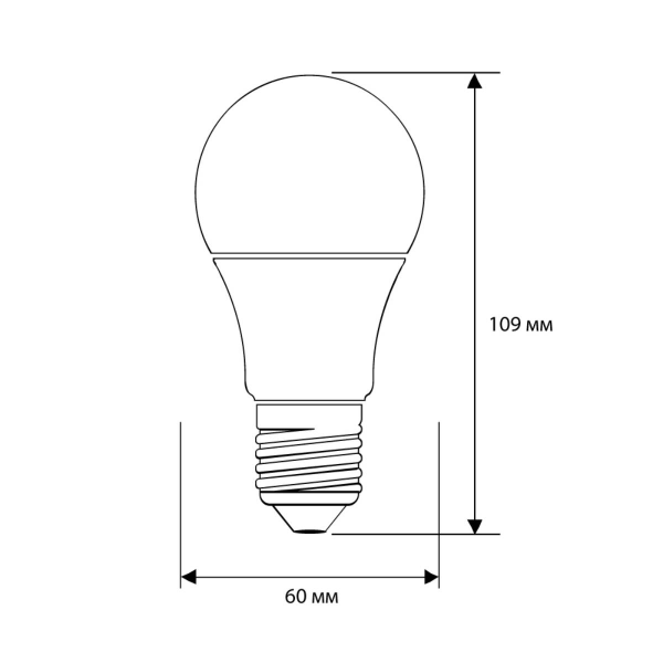 Лампа Ergolux LED-A60-12W-E27-6K (Эл.лампа светодиодная ЛОН 12Вт E27 6500K 180-240В) 12880