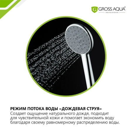 Лейка для душа Gross Aqua,  Alfa 1 режим GA141