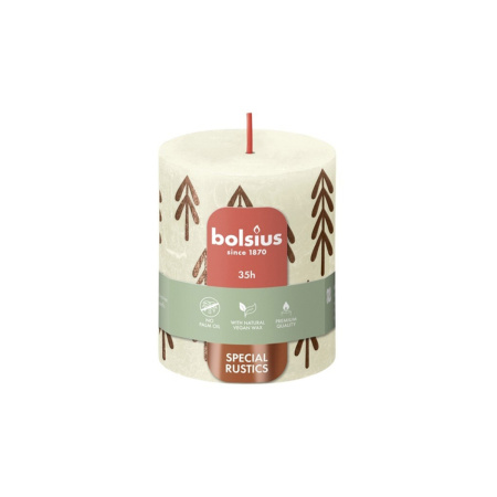 Свеча столбик Bolsius 8х6,8 см Soft Pearl