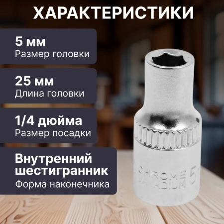 Головка 1/4" 5мм 6гр. PRO STARTUL (PRO-54005)
