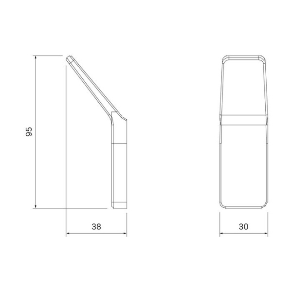 Крючок одинарный IDDIS Slide графит SLIGM10i41