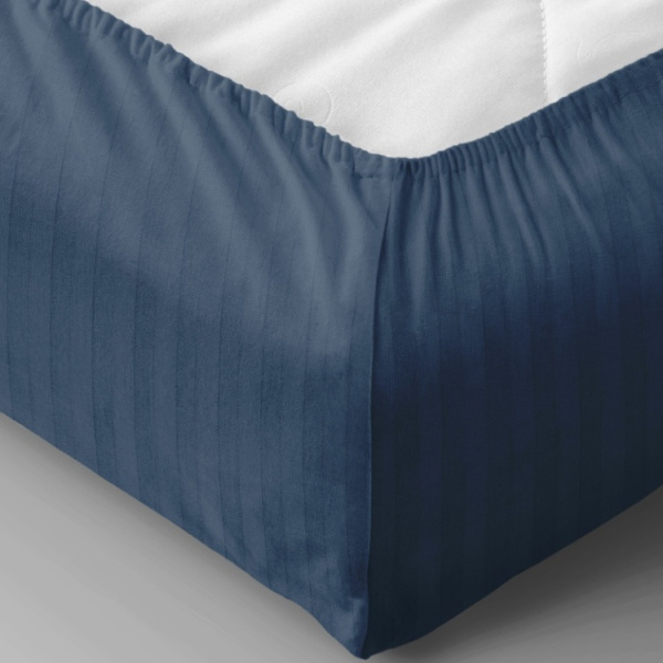 Простыня Verossa Stripe на резинке 160х200 см 30 см борт Sapphire