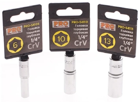 Головка 1/4" 12мм 6гр. глубокая PRO STARTUL (PRO-54112)