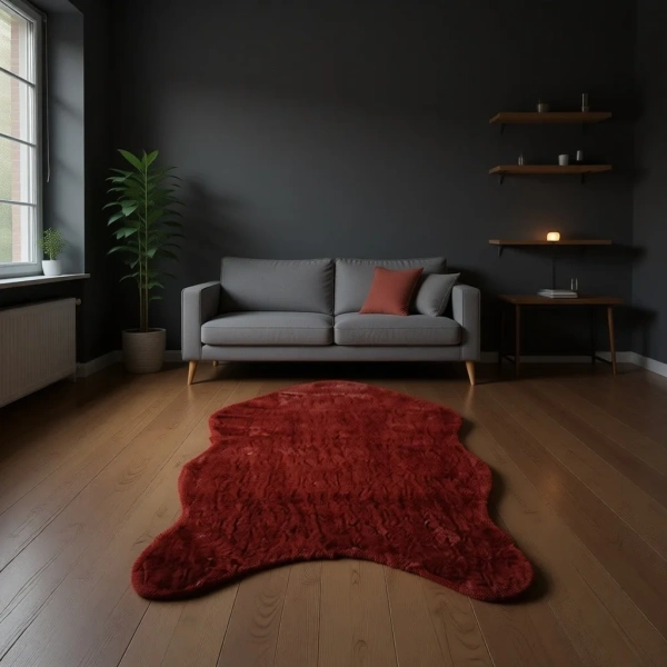 Шкура декоративная 90х50 см maroon 440319 Kmg