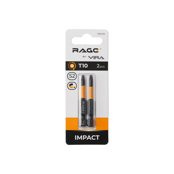Набор бит торсионных TORX T10 S2 х 50 мм 2шт. RAGE by VIRA