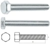 Болт М6х60 мм шестигр., цинк, кл.пр. 5.8, DIN 933 (10 шт в зип-локе) STARFIX