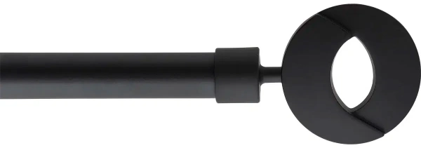 Карниз телескопический одинарный Luance 210-280 см D19 матовый черный 75022210955