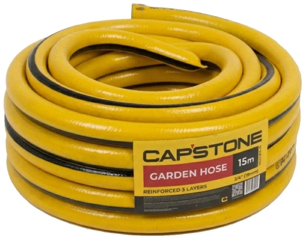 Шланг CAPSTONE 9021-3/4-15 поливочный, армированный 3-х слойный ПВХ, 3/4"x15м