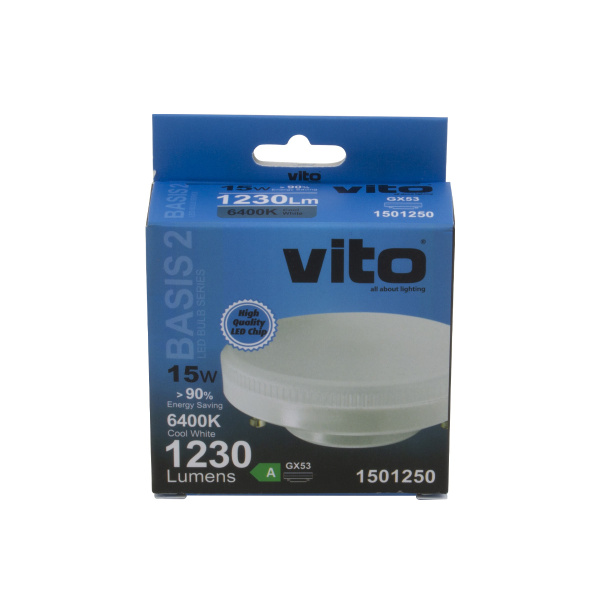 Лампа светодиодная VT/BASIS-2/GX53/15W/6400K/LED BULB