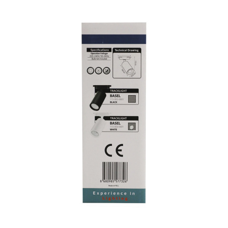 Светильник трековый Basel  115-003-0001 White  220-240V GU10 MR16