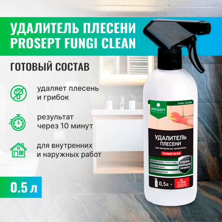 PROSEPT FUNGI CLEAN - Удалитель плесени, готовый состав, 0,5 л.