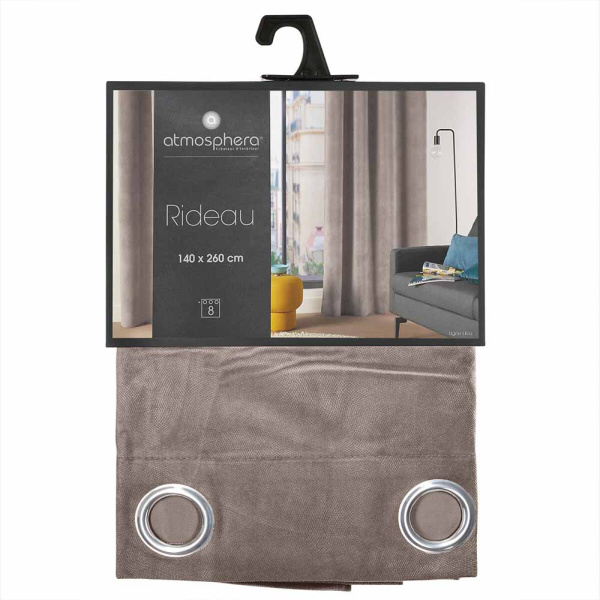 Штора Atmosphera LILOU 140X260 серо-коричневый 146202C