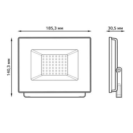 Прожектор Gauss LED Elementary 50W 4500lm IP65 6500K 200-240V черный 613100350 P PROMO