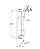Душевая гарнитура  Grohe 27609001 New Tempesta Rustic 100, ручной душ, штанга 600 мм, шланг 1750 мм,