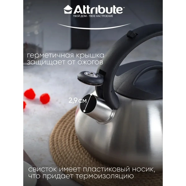 Чайник Attribute DUET 3л со свистком ASD004