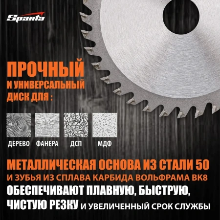 Диск пильный  по дереву, 125 х 22мм, 36 зубьев// SPARTA