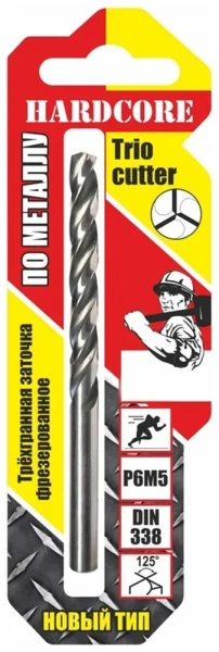 Сверло по металлу 10.0х133мм Р6М5 "Hardcore" Trio Cutter