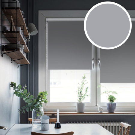 Штора рулонная Blackout LUX цвет графит 48*170 см 81745048170