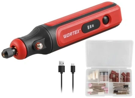 Гравер аккумуляторный WORTEX MG 1415 ELi в кор.+ аксессуары