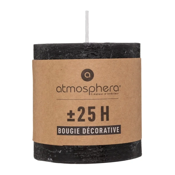 Свеча столбик Atmosphera 6,7х7 см черная 123066