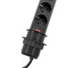Блок настольный розеточный выдвижной на 3 розетки, чёрный Shelbi STV-3S-B