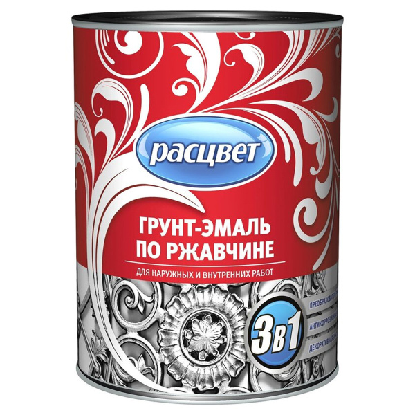 Расцвет грунт-эмаль по ржавчине, шоколадная 0,9 кг