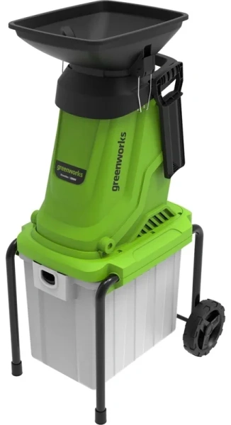 Измельчитель садовый электрический Greenworks Арт. 2208007, 220 В, 2800W с контейнером