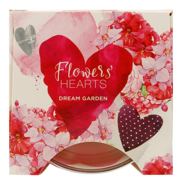 Аромасвеча BARTEK в стакане 115 г Flowers Hearts