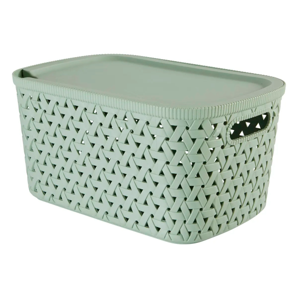 Корзинка с крышкой 5Five Tressy 6,7л 30х20х15,3см оливковый 209335B