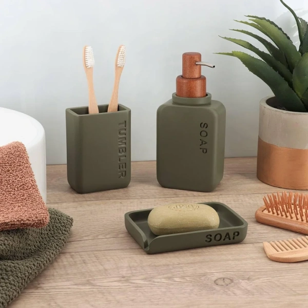 Дозатор для жидкого мыла Tendance ENGRAVED OLIVE GREEN 300 мл 622101401