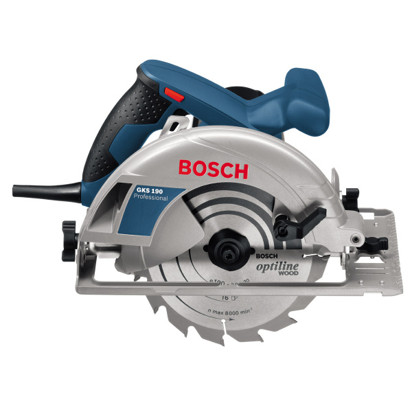 Пила BOSCH дисковая GKS 190 1400Вт д.диска190 глубина пропила70 макс угол косого пропила 56