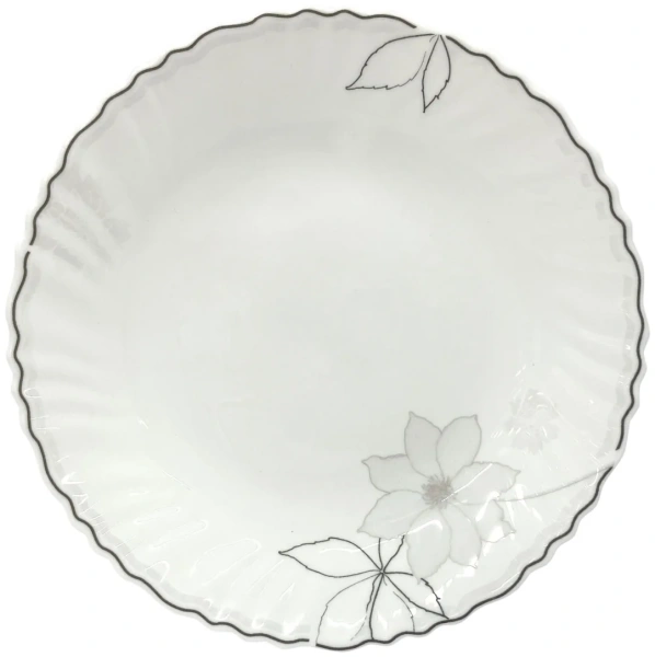 Тарелка десертная DH Ivory Flower 19 см опаловое стекло LXP75-M