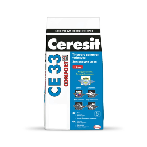 Ceresit затирка CE 33 Comfort Графит, 2 кг. (16)